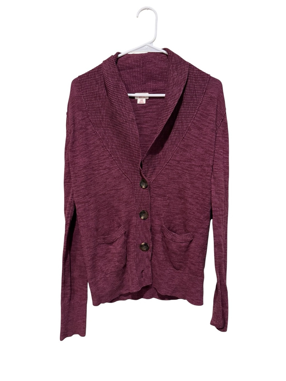 Mossimo Supply Co. Shawl Collar Button-Front Cardigan - Plum‎